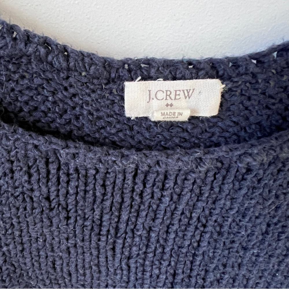 J. Crew Factory Tank Knit Navy Women’s Size Large - Picture 2 of 5